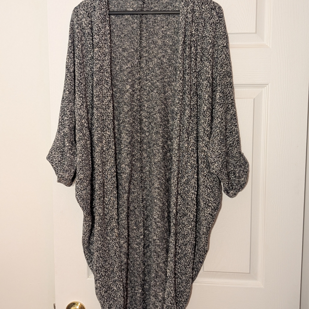 American Apparel Charcoal Open-Front Cardigan